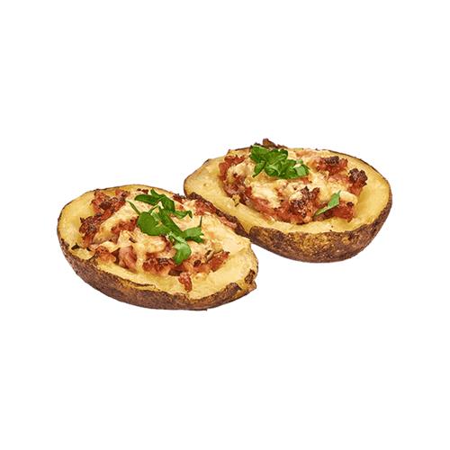 Stuffed baked potato portion